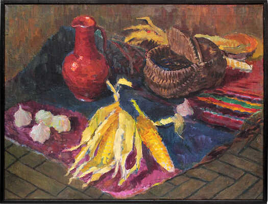 Яновская Ольга Дмитриевна. Натюрморт с кукурузными початками